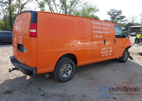 2012 Chevrolet Express 2500 Work Van из США, поврежденный, VIN 1GCWGGBA3C1167925